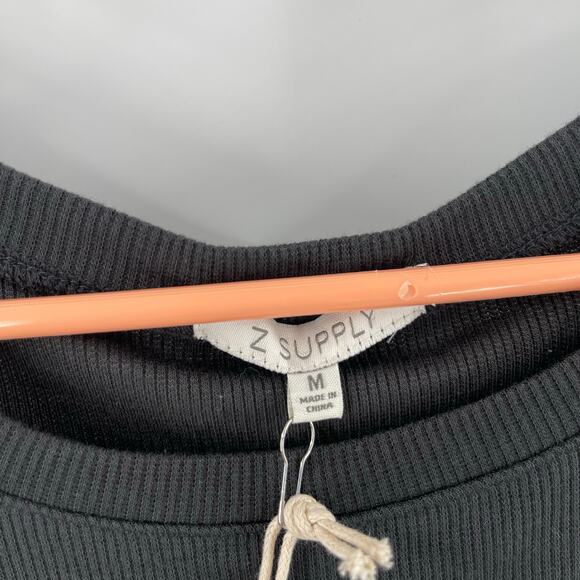 Z SUPPLY Dress Medium Gray Ribbed Bodycon Selah Eco Knit Rib Mini Casual NWT - Picture 4 of 12